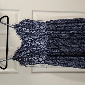 Gorgeous Eliza J navy blue lace midi dress